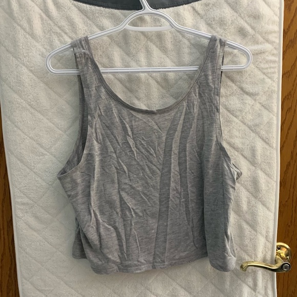 Grey Cropped Tank Top - Dancer - Picture 2 of 2